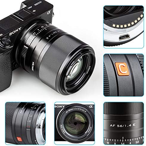 VİLTROX 56mm F1.4 f/1.4 E otomatik odaklı Lens Sony E a6300 a6400 a6500 a6600 a7 a7S a7c a7ⅱ a7Rⅱ a7Sⅲ a7ⅲ a7Rⅲ a7Rⅳ Mount