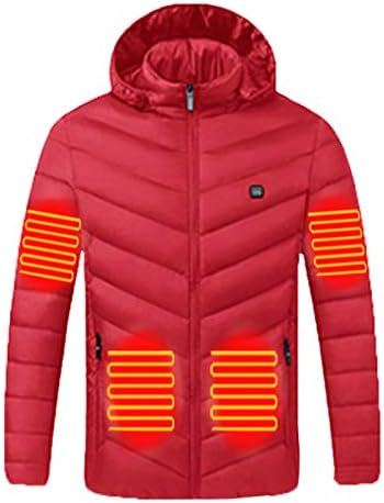 MODOQO Açık sıcak ısıtmalı ceket ceket giyim sürme kayak balıkçılık şarj yürüyüş ısıtmalı siyah kırmızı mavi palto