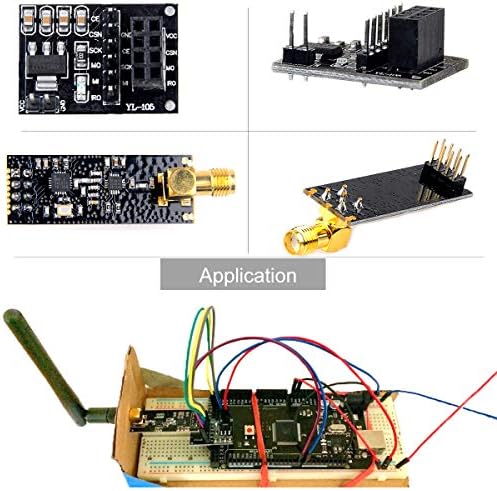 MakerFocus 3 pcs NRF24L01+PA+LNA kablosuz alıcı-verici RF alıcı-verici Modülü 2.4 G 1100 m ile Anten ve 3 pcs NRF24L01+ Breakout