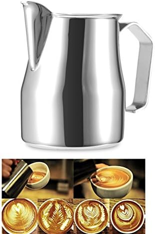 Frothing Sürahi, Windspeed Paslanmaz Çelik Süt Sürahi Latte Sanat Sürahi Hediye (350 ml)