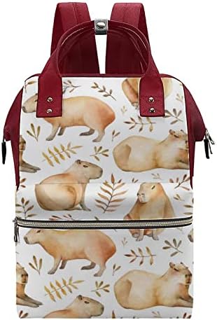 Sevimli Kapibara Baskılı Bebek Bezi Çantası Bebek Bagpack Nappy Çantalar Su Geçirmez Seyahat omuzdan askili çanta Anne ve Baba