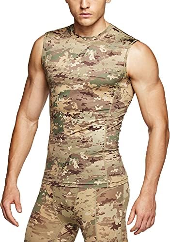 TSLA 1 veya 3 Paket erkek Kolsuz Egzersiz Gömlek, Kuru Fit Koşu Sıkıştırma Kesme Gömlek, Atletik Eğitim Tank Top