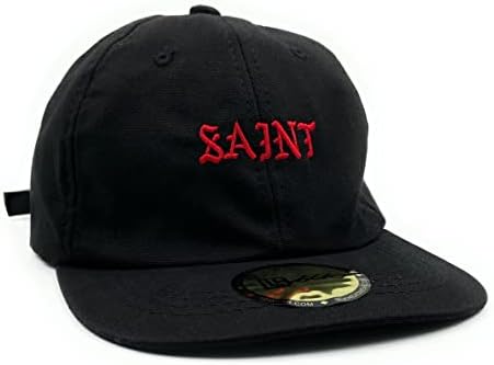 Saint-Yapılandırılmamış Düz Kenarlı Askılı Şapka (Siyah)