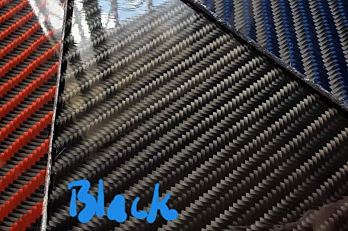 6x 12 x1 / 8 Siyah 4x4 Dimi Karbon Fiber Fiberglas Plaka Levha Paneli Parlak Bir Tarafı