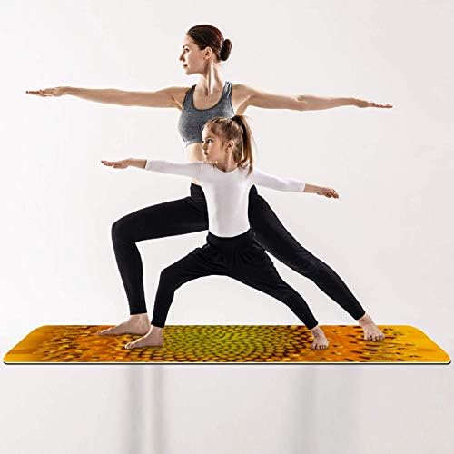Unicey Yaz Ayçiçeği Sarı Bitki Yoga Mat Kalın Kaymaz Yoga Paspaslar için Kadın ve Kız egzersiz matı Yumuşak Pilates Paspaslar,
