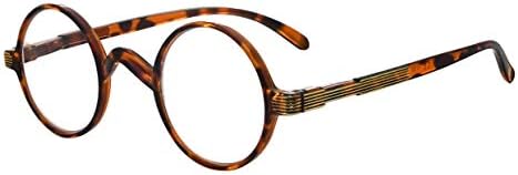 Eyekepper Yuvarlak Okuma Gözlükleri Vintage Profesör Oval Okuyuculardan Biraz Daha Büyük (Kahverengi Kaplumbağa, + 1.50)