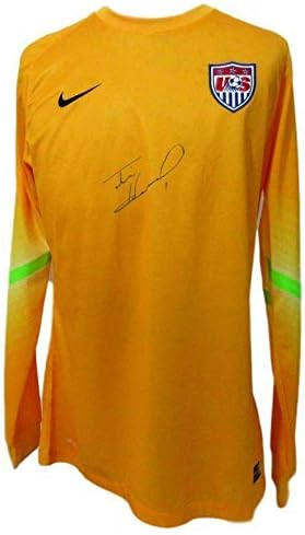 Tim Howard ABD Erkek Futbol Takımı İmzalı Kaleci Sarı Mayo Beden XL JSA 141692-İmzalı Futbol Formaları