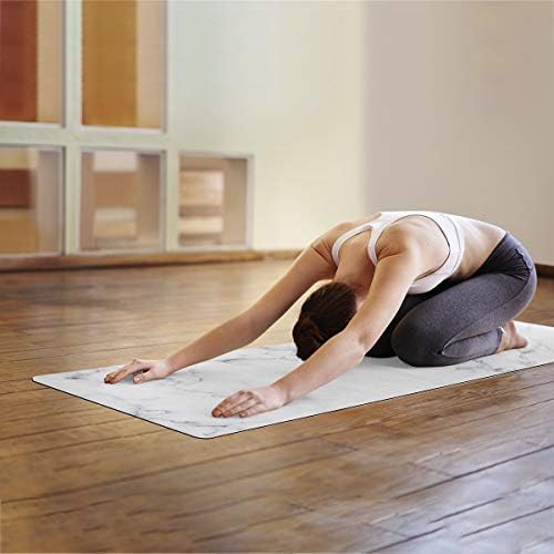 Greday Yoga Mat, Kaymaz Çevre Dostu Egzersiz Mat Mermer Doku Görüntü-Zemin Egzersiz, Fitness ve Sıcak Yoga 72 x 24için Taşıma