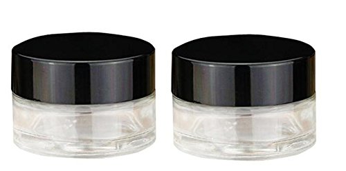 3 ADET 5 ML Siyah Kap Şeffaf Cam Boş Doldurulabilir Makyaj Kozmetik Yüz Kremi Losyon Göz Kremi Örnek Kavanoz Pot Şişe Konteyner