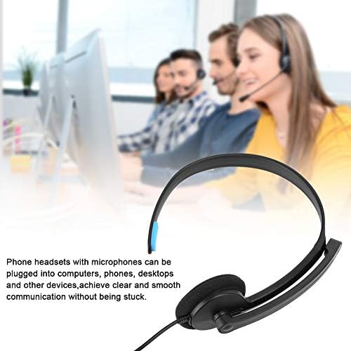 mumisuto Kablolu Kulaklık, stereo Kulaklık Mikrofon ın-Line Kontrolleri için Çağrı Merkezi Ofis Telsiz Telefon Kablolu Telefon