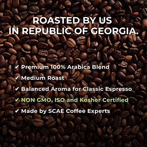 Mondo Bütün Fasulye Kahvesi, Espresso Orta Kızartma, %100 Arabica, 2,2 lb Dökme Torba (35,27 Oz)