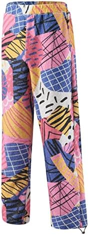UBST Lambswool Pantolon Mens için, Komik Grafik Baskılı Sıcak Pijama Pantolon Moda Elastik Bel Ayarlanabilir koşucu pantolonu