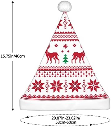 KennethSPearlAdult Noel şapka tatil unisex yumuşak kabarık Noel şapka parti süslemeleri ve malzemeleri