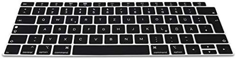 kwmobile Klavye Kapağı Apple MacBook Air 13 Retina ile Uyumlu (2018'in sonundan itibaren) - Almanca QWERTZ Düzeni Klavye Kapağı