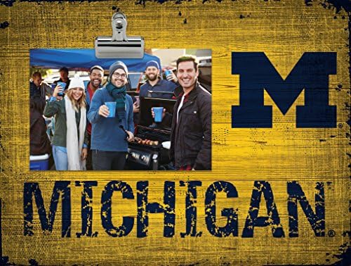 Fan Kreasyonları NCAA Michigan Wolverines Takım Adı Clip-It Fotoğraf Çerçevesi
