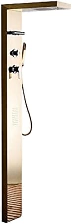 Leonardo Duvara Monte Duş Paneli Seti Yağış Şelale Vücut Masajı ve duş başlığı 304 Paslanmaz Çelik Altın Kaplama