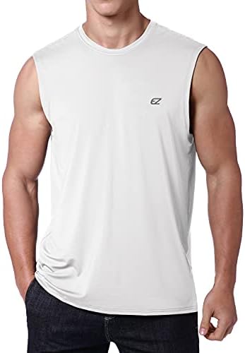 EZRUN erkek Tankı Üstleri Hızlı Kuru Egzersiz Kas Kolsuz Gömlek Erkekler ıçin Gym Fitness Vücut Geliştirme Koşu Koşu