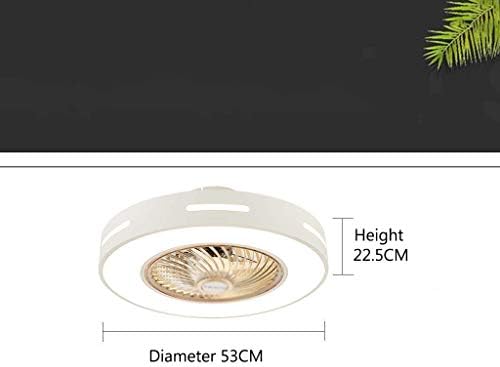 SPNEC yuvarlak tavan lambası-ışıkları ile tavan vantilatörü, görünmez akrilik bıçak Metal kabuk tavan ışık fanı, mutfak tavan