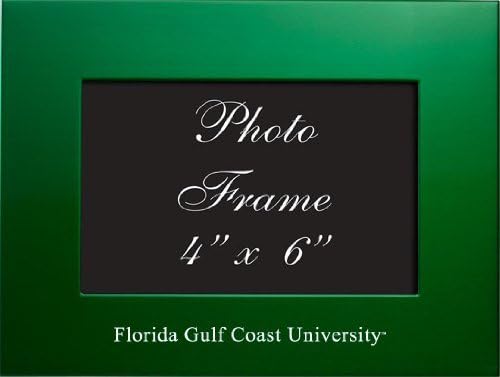 UXG, Inc. Florida Gulf Coast Üniversitesi - 4x6 Fırçalanmış Metal Resim Çerçevesi-Yeşil