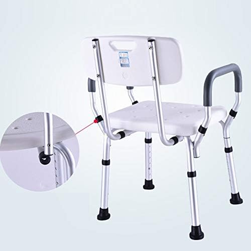 Lxrzls Duş Sandalyesi, Saplı Yaşlılar için Kalın Duş Oturağı, Yetişkin Eğlence koltuğu (Beyaz Tabure)