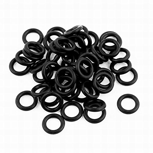 Uptell 50 Adet Siyah O-Ring 4mm x 1.2 mm Buna-N Malzeme Yağ Keçesi Pullar Grommets