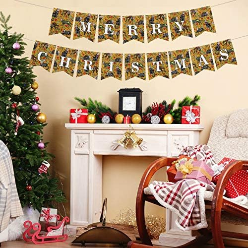 Blueangle Merry Christmas Afiş Şeker Kafatası Siyah Kediler-Noel Keçe Kumaş Afiş Dekorasyon ev yılbaşı dekoru