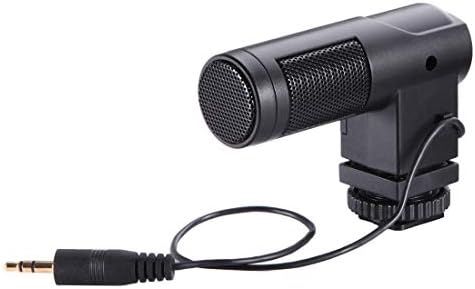 JINPART Kamera Mikrofon BOYA ile BY-V01 Stereo X/Y Kondenser Mikrofon ile Entegre Şok Dağı Soğuk Ayakkabı Montaj ve Ön Cam