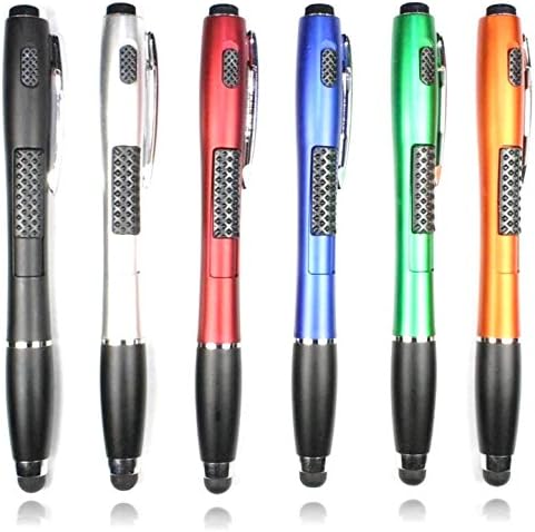 Stylus Kalem [6 Adet], 3-in-1 Çok Fonksiyonlu Dokunmatik ekran kalemi (Stylus + Tükenmez Kalem + LED El Feneri) Akıllı Telefonlar