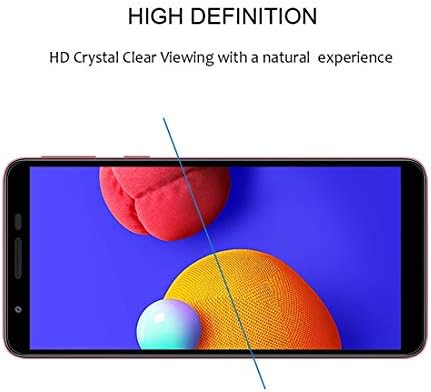 JINPART Telefonu Acccessories ıçin Uyumlu Samsung Galaxy A01 Çekirdek Tam Tutkal Tam Ekran Temperli Cam Filmi Cep Telefonu