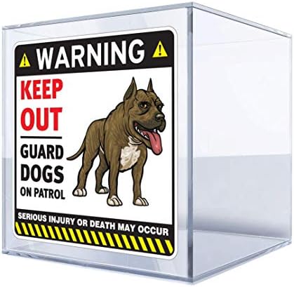 Çıkartmalar Etiket Uyarısı Devriyede Bekçi Köpeklerini Dışarıda Tutun 5 X 4,9