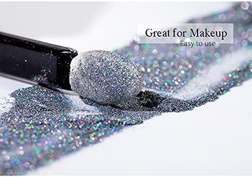 Metalik İnce Glitter Toz, 7 oz Sequins Craft Glitter Ekstra İnce Holografik Glitter 0.2 mm Dolgu Epoksi Reçine için, tırnak