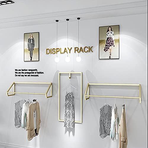WFDERAN Modern Basit Giyim Mağazası Ağır Metal Ekran Standı, Duvara Monte Giysi Raf, Giysi Çubuk, Banyo Asılı Giysi Havlu (39