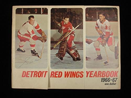 Gordie Howe İmzalı 1966-67 Detroit Red Wings Yıllığı - JSA COA - İmzalı NHL Dergileri