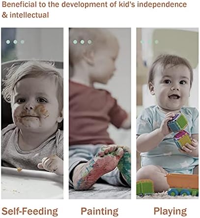 JİERNXİU Bebek Sütten Kesme önlüğü (1 + 3)bebek besleme, boyama, oyun için su geçirmez paket