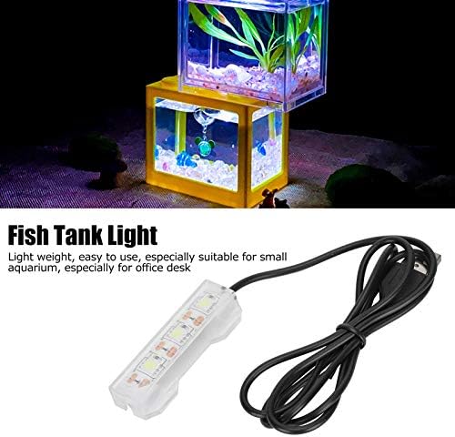 Akvaryum ışığı, Akvaryum USB ışık su tesisi LED Lamba Etkili Uzun Ömürlü yumuşak ışık Küçük Akvaryum için Hafif