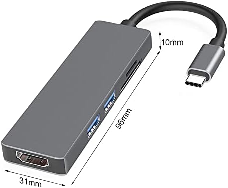 Gaweb Yerleştirme Istasyonu Hub Dizüstü PC telefon kılıfı, çok fonksiyonlu 5-in-1 Tip-C Hub 4 K USB 3.0 USB-C Yerleştirme Istasyonu