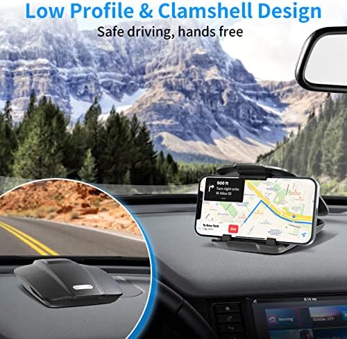 Araba için Dash Telefon Tutucu, Yapışkan Vantuz ve 3M Bant ile APPS2Car Pano Telefon Tutucu, Kaymaz GPS Araç Montaj iPhone