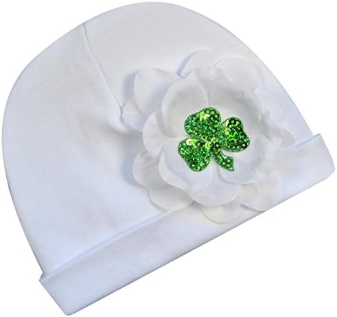 Komik Kız Tasarımları Aziz Patrick Günü Çiçek Pamuklu Bebek Şapkası-İrlandalı Gurur Bebek Şapkası