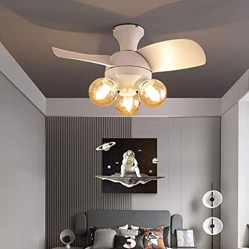 FAZRPIP tavan lambası ile Fan Geri Dönüşümlü, Fan ışık Tavan 28 inç 4 Fan Kanatları Beyaz, sessiz tavan fanı ile Aydınlatma