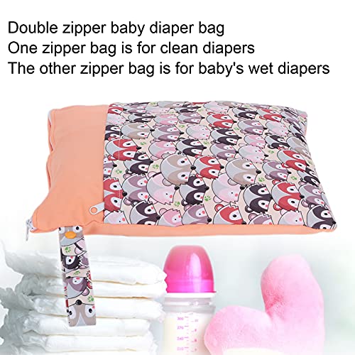 Bebek bezi saklama çantası, bebek bez bebek bezi ıslak kuru çanta karikatür Desen sevimli Snap düğmesi Askı için mayolar için