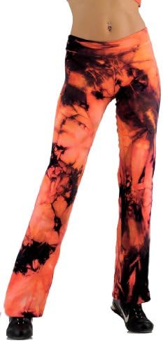 Margarita-Activewear-Fuego Batik Kravat Boya Desenli Uzun Pantolon