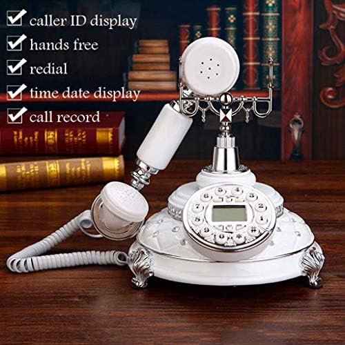 Qdıd Retro Tel Sabit Telefon,Avrupa Moda Sınıf Ev Reçine Bronz Antika Telefonlar Oteller Telefon Vintage Telefon Handsfree