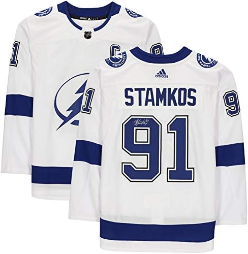 Steven Stamkos Tampa Bay Lightning İmzalı Beyaz Adidas Otantik Forma-İmzalı NHL Formaları
