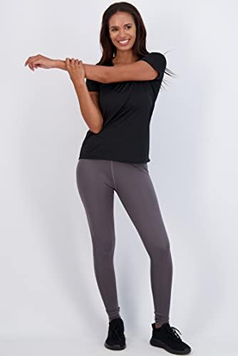 5-Pack kadın Kısa Kollu V Yaka Activewear T-Shirt Kuru-Fit Nem Esneklik Perfomance Yoga Üst (Artı Boyutu mevcuttur)