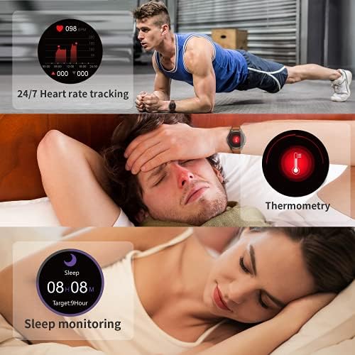 Erkekler için akıllı saat, Çağrı Cevap ile 1.28 İnç Dokunmatik Ekran Smartwatch, Kan Basıncı Nabız Uyku Monitör Spor İzci İzle,