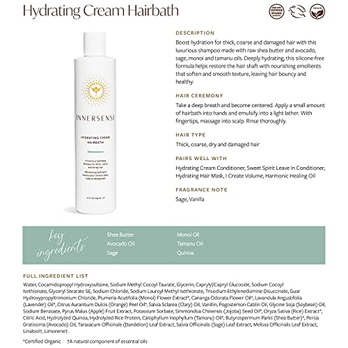 Innersense Organic Beauty-Doğal Nemlendirici Saç Banyosu Şampuanı / Toksik Olmayan, Zulümsüz, Temiz Saç Bakımı (32oz)