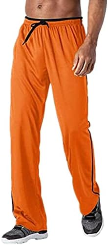 Erkek atletik Jogger Sweatpants açık alt hafif salonu pantolon fermuarlı cep parça Yoga pantolon ile.