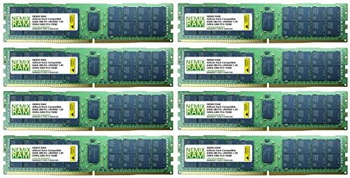 512 GB Kiti (8x64 GB) DDR4-2400 PC4-19200 ECC Yük Azaltılmış Bellek için ASRock Raf EPYCD8-2T Kurulu tarafından NEMİX RAM