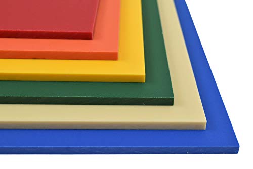 BuyPlastic Yeşil Kral ColorBoard Plastik Levha 1/4 x 12 x 24, Renkli HDPE Kurulu, Yüksek Yoğunluklu Polietilen Panel