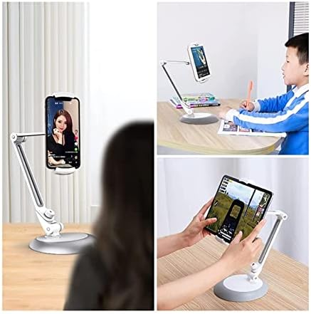 ZQDMBH Tablet Yastık Standı Cep Telefonu Standı,2 Aşamalı Kollu, 360° Döner Masa Çok Açılı Montaj Tutucu 4.7-13 Tablet Akıllı